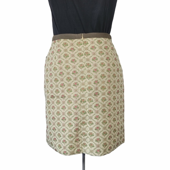 High waisted pencil skirt with floral print - Picture 3 of 13